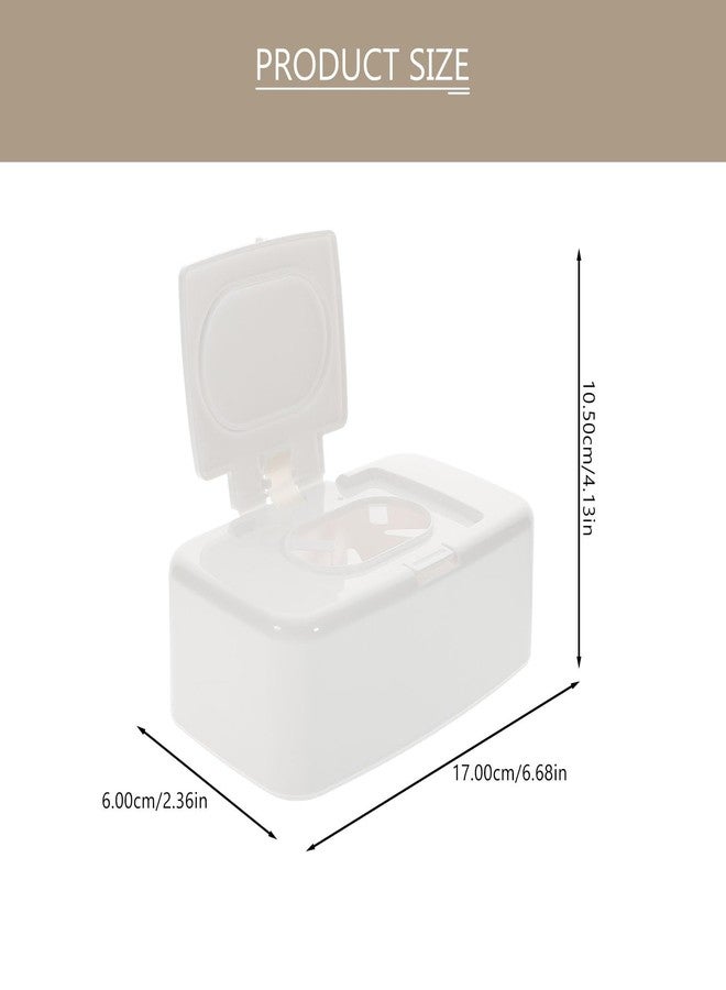 FONDOTIN Portable Wipes Dispenser with Cover Compact Refillable Wipes Container for Wet Tissues for Home and Travel Use Lightweight Organizer Box for Easy Storage - Image 2